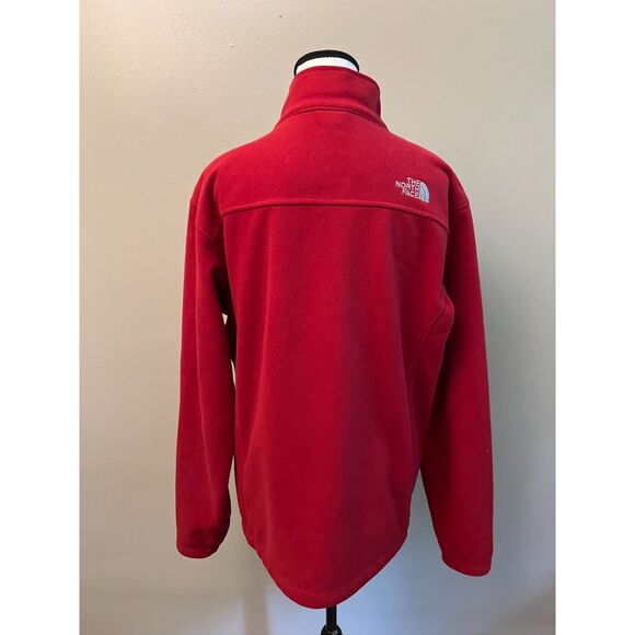 The North Face Windwall full zip fleece jacket in bright red. Size M. - Picture 4 of 9